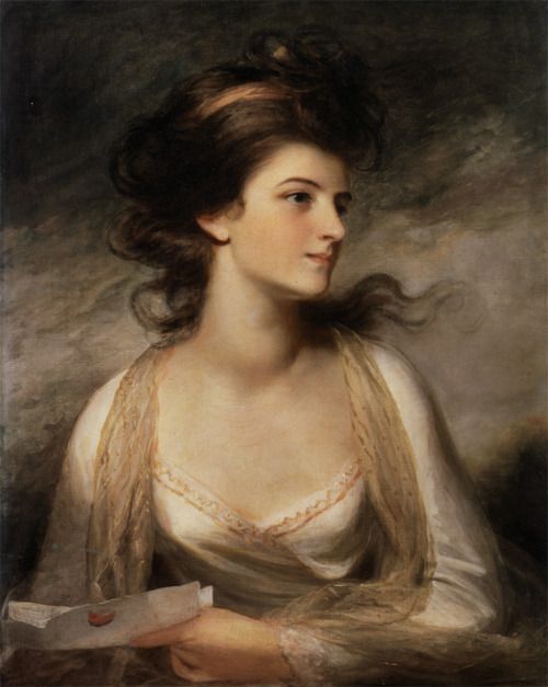 003 - Portrait of a Lady as Evelina, c. 1780-1789  by John Hoppner